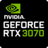 Nvidia GeForce RTX-3070 8192MB GDDR6, TGP 125W (140W max)