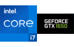 Intel® Core™ i7-1165G7 processor, 4 cores, 8 threads, 2.8 GHz, 4.7 GHz Turbo, 12 MB Smart Cache, cTDP 12-28W, Nvidia GeForce GTX-1650 4 GB Graphics